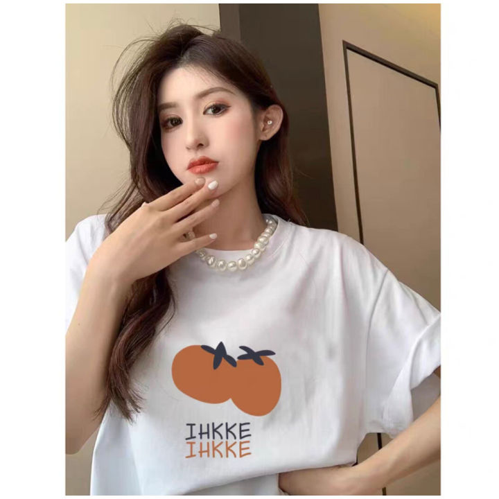 Phong cách Hàn Quốc mới in độc đáo ootd T-Shirt cotton thời trang quá ...