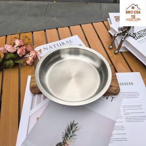 Khay đựng Chockmen size 16-18-20-22 chất liệu inox 18/10 cao cấp đựng thực phẩm ướp đố ăn nướng hấp ckm856