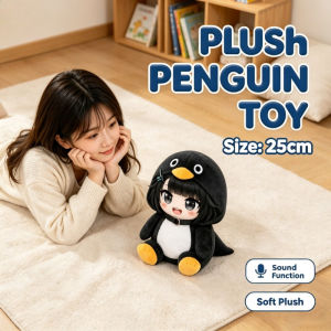 25cm Plush Penguin Toy with Sound Arknights Gugugaga Stuffed Toy Collectible Toy Gifts for Kids Fans