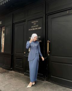 Felicia Dress Gamis Simple dan Elegan Mewah Dress Wanita Gamis Maxmara Model Baru 2023 Kekinian