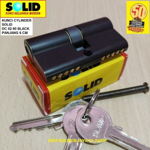 Cylinder Solid DC02-60BL Black Double Cylinder Kunci