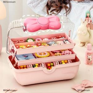 [COD] Millennium Multi-layer Hairpin Organizer Cute Girl Jewelry Case Head Rope Headband Display Rack Childrens Hair Accessories Storage Box