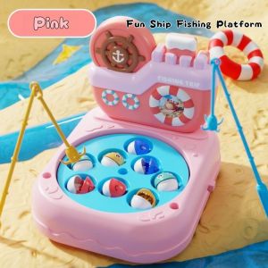 【SG-spot】Kids Magnetic Electric Fishing Toy Set Electric Music Rotating Childrens Educational Toys