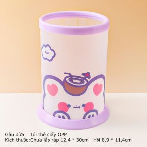 Ống đựng bút hình trụ cute hộp cắm bút tròn lắp ghép dễ thươngHộp đựng bút cao cấp để -HAUSE