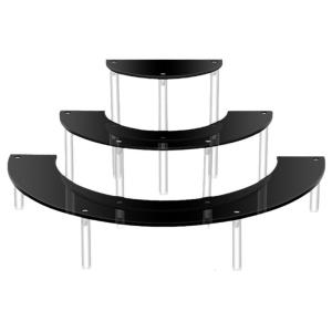 3 Tiers Organizer Acrylic Display Shelves for Home Decoration and Collectibles Elegant Figures Storage Stand