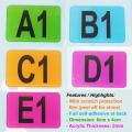 Acrylic Table Numbers Code with Alphabet A B C D E Nombor Meja dengan Huruf for Restaurants. 