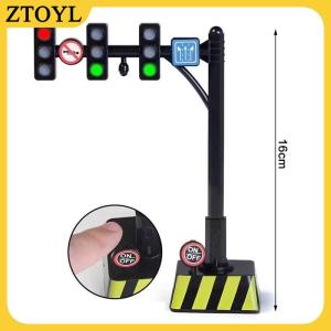 ZTOYL  Đồ chơi mô hình đèn tín hiệu giao thông mini biển báo giao thông bằng LED mô phỏng dành cho trẻ em hỗ trợ học tập tương tác