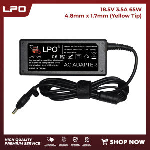 LPO Laptop Charger Adapter 18.5V 3.5A Yellow Tip 4.8mm x 1.7mm Compatible with HP Compaq Presario chargers - C700 series