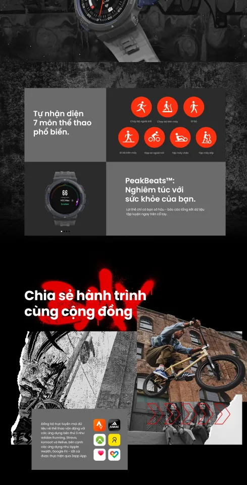 Đồng hồ thông minh Amazfit Active Edge - Hàng Chính Hãng - Bảo Hành 12  Tháng