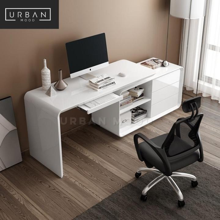 THAMES Modern Study Table & Drawers Lazada Singapore