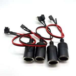 MADEWITH Female Socket Fuse Tap Cable Black Built-In Fuse Lighter Socket Adapter Cable Fuse Female Socket Connector