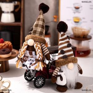 [COD] WANGJIA Coffee Gnome - Home Decor Coffee Bar Accessories - Themed Gnomes Gifts For Women - Christmas Winter Spring