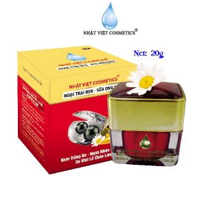 Kem Nhật Việt Ngọc trai đen – Sữa ong chúa dưỡng trắng – Ngừa nhăn da – Ngừa lão hóa – Se khít lỗ chân lông V14 20gr