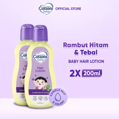 [Paket isi 2] Cussons Baby Hair Lotion Candle Nut & Celery 200ml