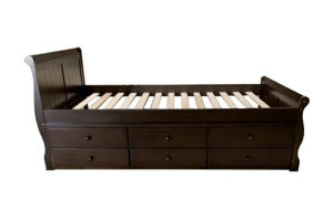 solid wood Storage Organizer Captain bed Trundle Bed with Pullout Bed