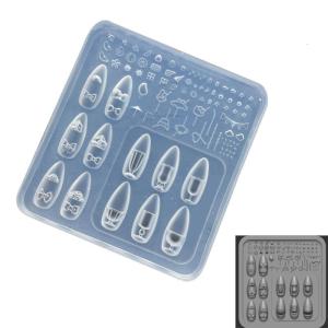Silicone mẫu Tạo ra chiều nhãn dán móng nghệ thuật thủ công trang trí cho điện thoại thẻ 3 thiết kế độc đáo tờ