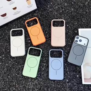 Ốp lưng cho iPhone 17 Pro Max Air Magsafe màu sắc tự nhiên quá trình va chạm kép bề mặt mờ cầm nắm thoải mái cảm ứng mềm mại