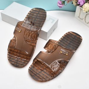 Free Shipping Retro Crystal Bathroom Slippers For Men In Summer Made Of Cowhide Transparent Non-Slip Odor-Resistant Durable Plastic Home Sandals