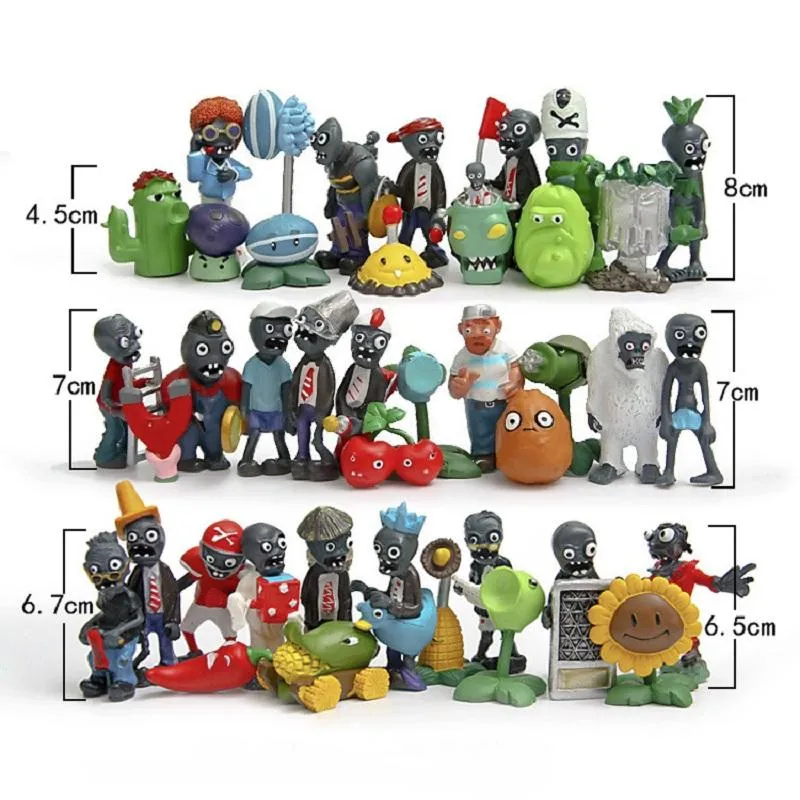 Pvc Juguetes Pvz 40pcs/lot Plants Vs Zombies PVC Action Figures