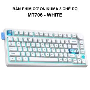 Bàn Phím Cơ ONIKUMA MT706 - Bàn Phím Không Dây 81 Phím Kết Nối 3 Chế Độ Tích Hợp Núm Điều Khiển