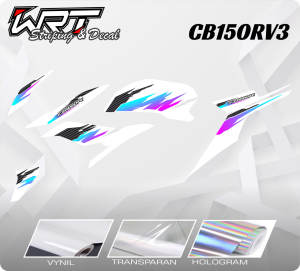 Striping CB150R V3-Stiker Decal CB150R StreetFire Carbon v1