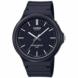 CASIO ORIGINAL - CASIO MW-240-1E - New - MEN - Black - Rubber Band - Jam dunia JD18ST # Jam Tangan Pria Cowok Anti Air Digital Analog + CASIO MW 240 1E MW-240 240 MW240 $ WR5 STR SD7 HT7