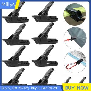 Millys ที่หนีบกันสาด10ชิ้นตัวหนีบยึดเต็นท์แบบหนีบยึดแน่นเครื่องมือสำหรับตั้งแคมป์กลางแจ้งปีนเขาอุปกรณ์ตั้งแคมป์ขายส่ง