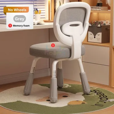 Ready Stock Kids Ergonomic Study Chair Height Adjustable 360° Swivel WithWithout Wheels Footrest