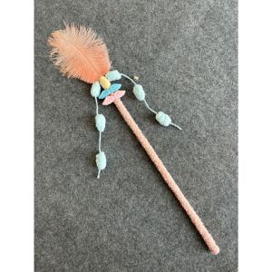 Fairy New Funny Cat Long Brush Holder Real Ostrich Feather Bell Cat Toy Relieving Stuffy Artifact Interactive Pet Toy