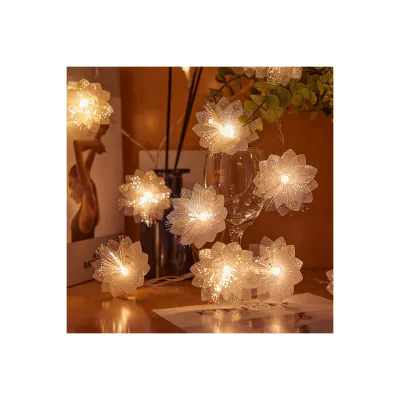 【Stylish】 2 / 3M LED Fiber Optic Fairy Powered Garland Holiday Wedding Party Birthday Decor Artificial Flowers String Lights