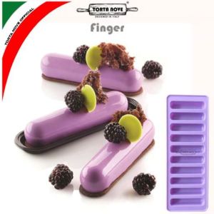 Cetakan kue SIlikon bentuk jari eclairs es batu coklat entremet mousse cake sosis lilin resin