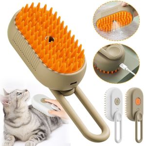 GBDSVD Quiet Cat Dog Steamy Brush Efficiently 3 in 1 Pet Sprays Massage Comb Cats Care Supplies Professional Dog Electric Sprayer Brush Puppy