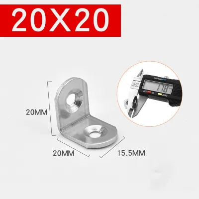 10pcs Plat Siku L Siku Penyangga Rak Dinding Plat Besi Siku Lubang Stainless Steel Ambalan Penguat Furnitur