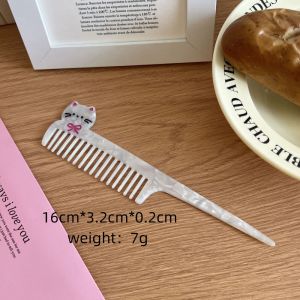 MIIQNUS hoa tulip Lược Acetate Động vật Phim hoạt hình Lược làm tóc Chăm sóc tóc Chó thiên nga Lược trang điểm Phụ nữ