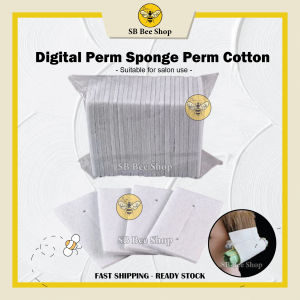 Digital Perm Sponge Salon Thermal Insulation Cotton Pads - 1 Pack 25 pcs (White)