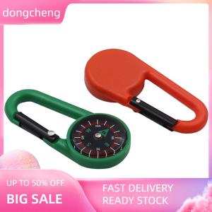 dongcheng Multi-functional Outdoor Keychain Mini Compass Mountaineering Key Ring Snap Hook Camping Hiking Tool Hiking Goods