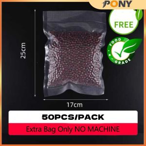 【FREE 50 Bags】PONY Vacuum Sealer Machine 62KPa Automatic Dry Wet Food Sealer Household Food Packaging Sealing Machine Keep Fresh Kitchen Food Storage Packer