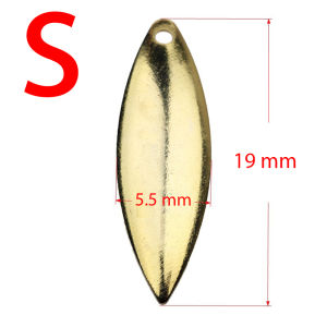 Blade Soft Frog Spinner Bait Stainless Steel Anti Karat Warna Emas Model WIllow Spoon Daun Panjang Dengan Swivel dan Split Ring