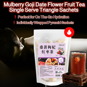 💖Mulberry Wolfberry Red Date Tea Independent Triangle Bag Flower And Fruit Tea To Replenish Qi And Blood And Nourish The Liver Tea Natural Health Tea Bag