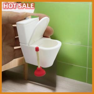 🔥🔥🔥dingdaocunz Dollhouse Simulation Toilet Seat Vintage Dollhouse Bathroom White Toilet Doll House Miniature Baby Pretend Toy Doll Accessories
