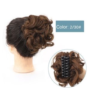 Pillow Head Female Natural Fluffy Long Whiskers Hair Wrap Wig Ponytail Wig Ring Hair Clip