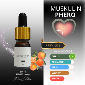 Muskulin Phero – Pheromone Perfume with Dropper | Powerful Attraction Scent | Long Lasting & Sweet Alluring Formula