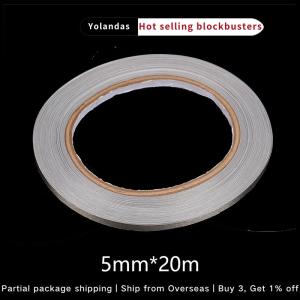 [Yolandas] เทปผ้านำไฟฟ้าขนาด20เมตร5มม.~ 20มม.ความกว้างเดียวแล็ปท็อปโทรศัพท์มือถือ LCD EMI ป้องกันเทปกาวฉนวนแม่เหล็ก Waveguide ผ้าไฟฟ้าเทป