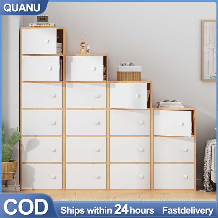 QUANU-5 Tier Multi-Purpose Chest Storage Rack Cabinet with Door Office ...