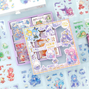 Stiker Anak Aesthetic Zodiak Kartun Korea Anti Air 100 Lembar 2D Lucu Stiker Viral Anime Binatang Buah Pohon Game untuk Sekolah & Kantor.