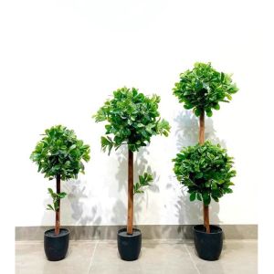 Cây hạnh phúc giả - Size từ 90cm đến 140cm - Kèm chậu phủ rêu - Cây giả hoa lụa Decor trang trí nhà cửa