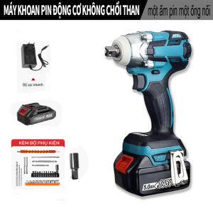 Makita Máy siết bulong 2 trong 1 lực siết lớn Pin Khỏe Tháo Mở Ốc Nhanh Chóng Chống rung