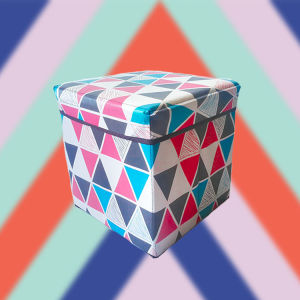 [Free Shipping] Portable Folding Storage Stool Non-Woven Fabric Covered Shoe Changing Stool Storage