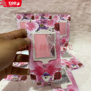 ( isi 50 pcs ) souvenir pernikahan cermin kotak  alas shaby