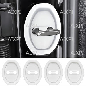 4PCS Car Door Lock Silicone Cover Protector Shell for Shock Absorber Noise Reduction Anti-collision Protection Pad Universal Automotive Exterior Accessories